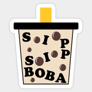 Sip Sip Boba Milk Tea Sticker